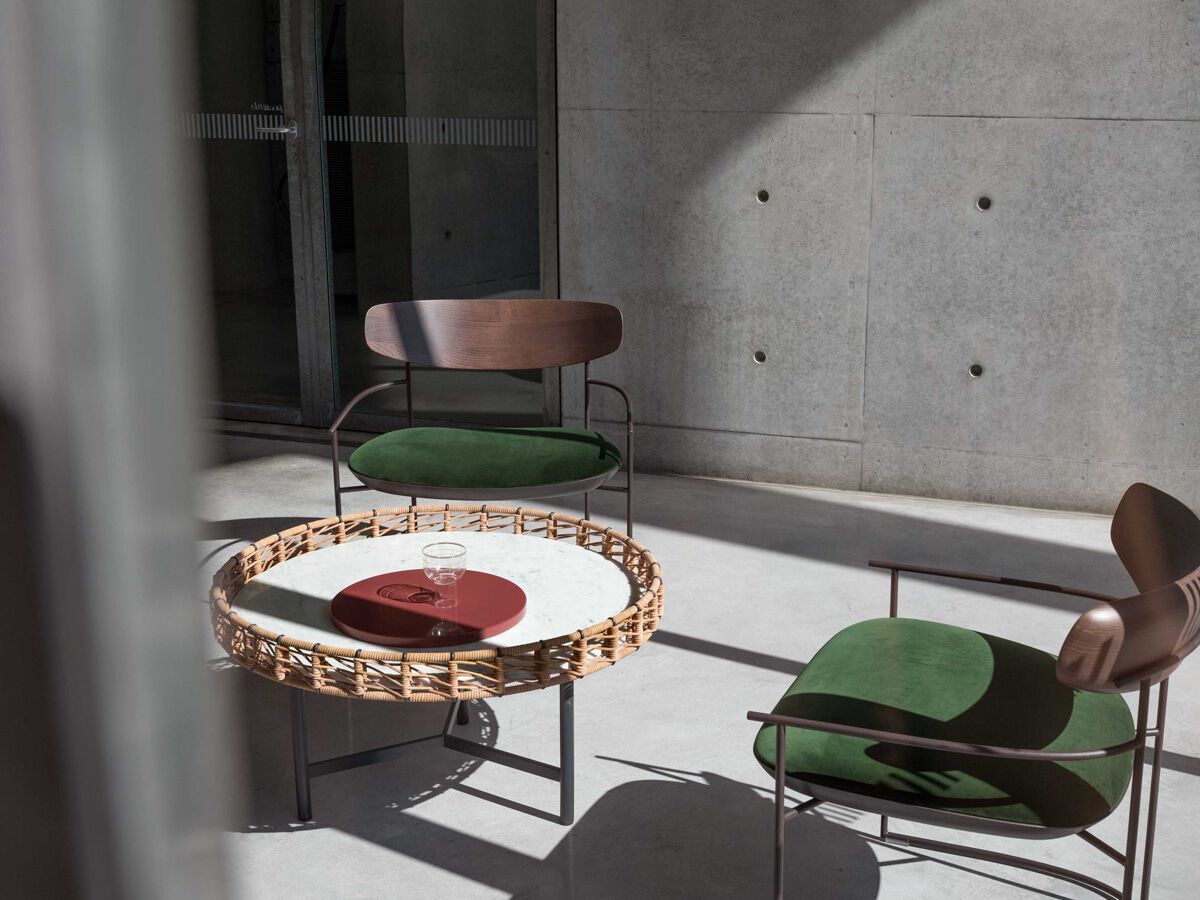 Кресло с металлическим каркасом и тканевым сиденьем Potocco Keel Light ARCH-00091508 - Вид №6