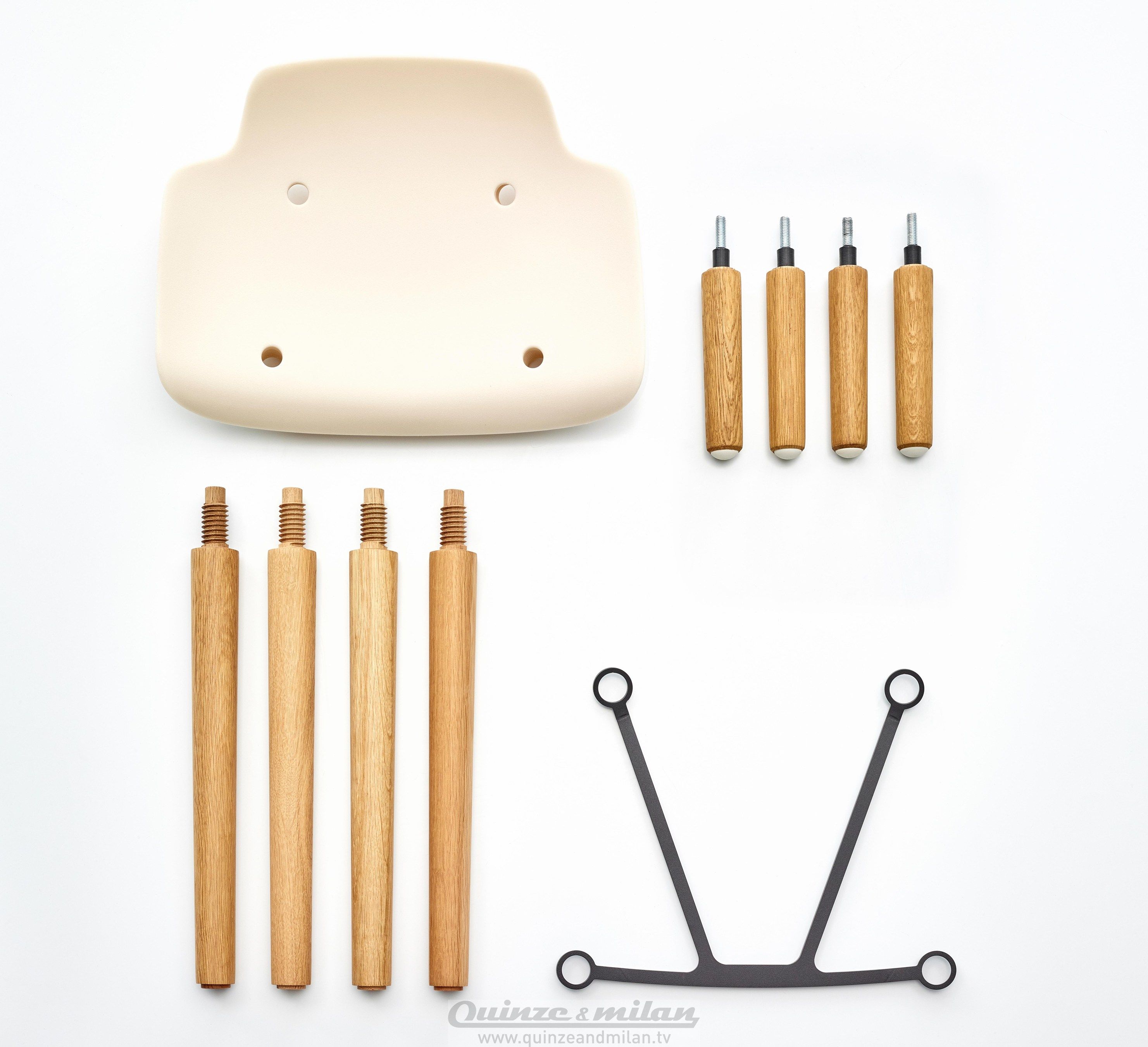 Табурет из дерева и полипропилена Quinze & Milan ARCH-00101580 - Вид №9