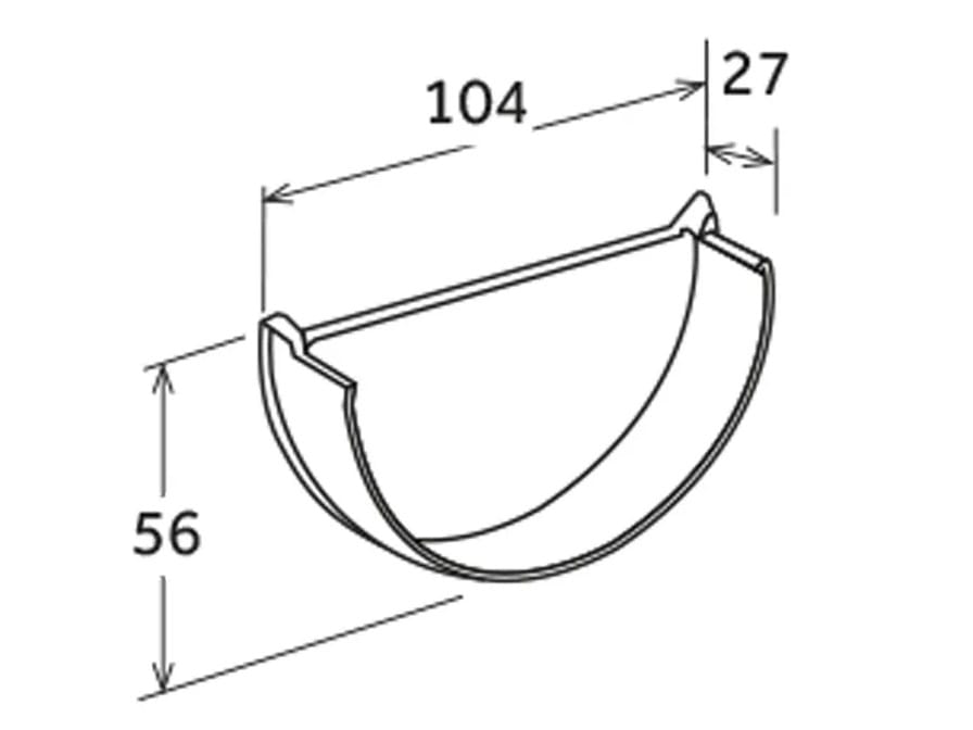 Соединительная головка с водосточным желобом Cupraelite 100 First Corporation First Plast ARCH-00064521 - Вид №2