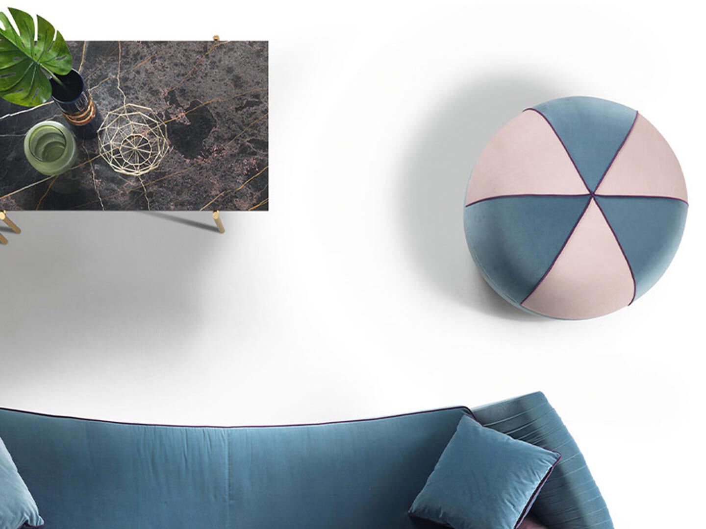 Круглый пуф из ткани Former In Italia TREVI GLAM ARCH-00035811 - Вид №1