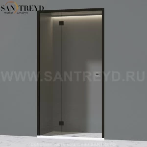 Effegibi FIT B 120 Стеклянная левая дверь без порога с профилем из черного алюминия. Размеры: длина 120 см, высота 210 см HP10020005