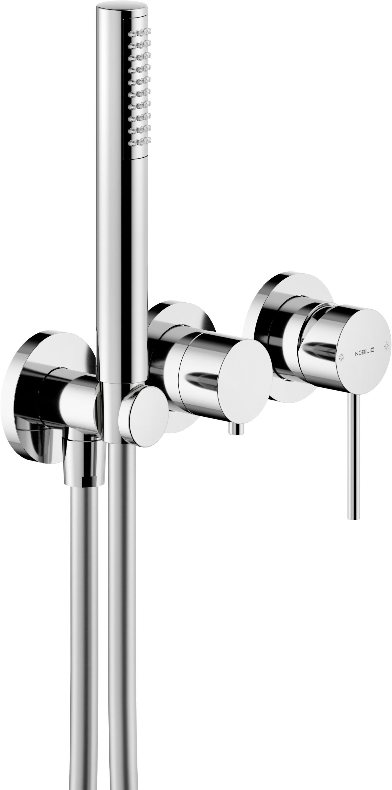 Однорычажный смеситель для душа с 3 отверстиями и ручным душем Nobili Velis ARCH-00073970 - Вид №13