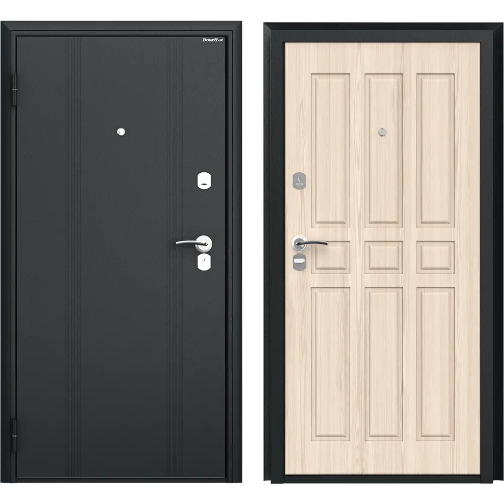 Дверь входная металлическая Оптим 98x205 см левая ясень ривьера DOORHAN STLM-2023532