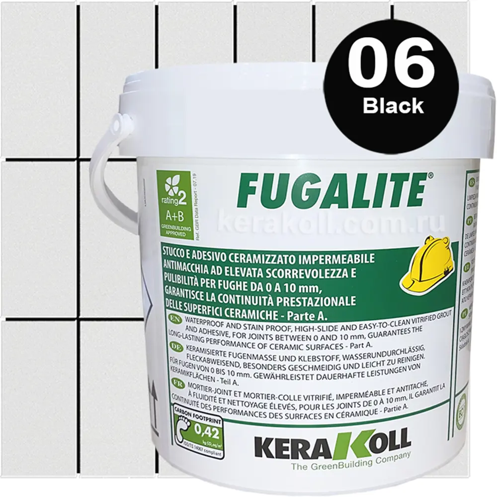 90813195 Затирка эпоксидная Kerakoll Fugalite Цвет 06 Black 3 кг STLM-0394016