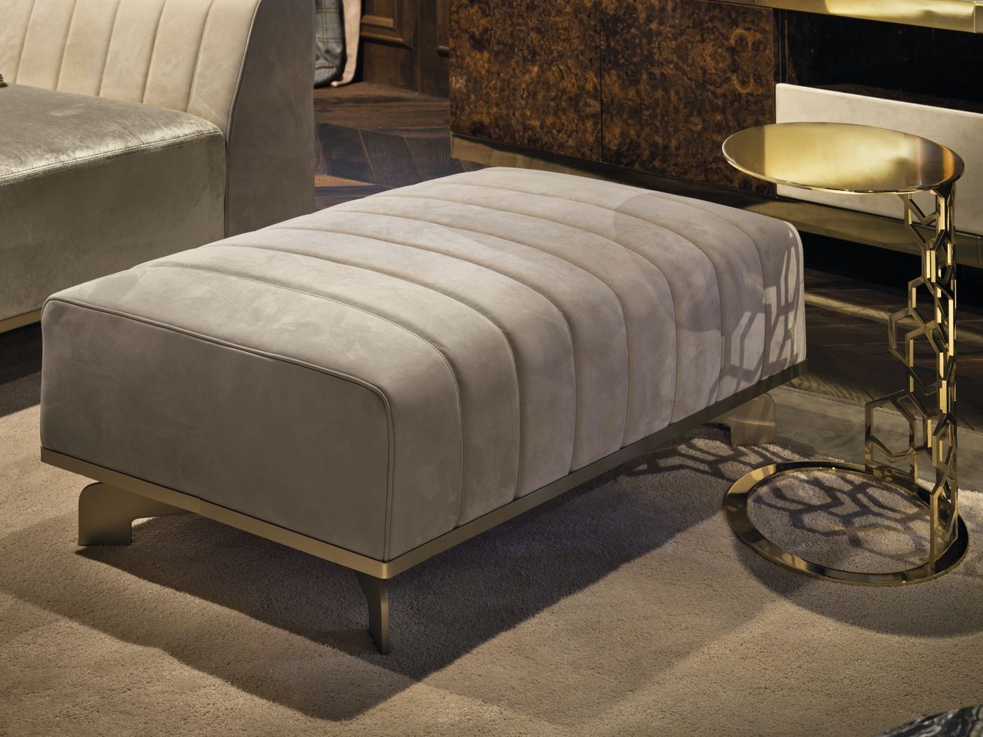 Кожаный прямоугольный пуф Longhi Loveluxe 2018-Illusion collection ARCH-00132960