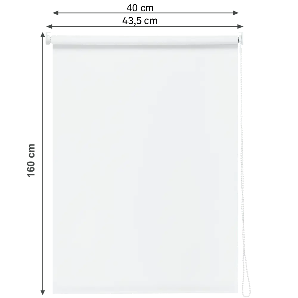 Штора рулонная блэкаут Inspire Santos 40x160 см белая White 0 STLM-2023607 - Вид №1