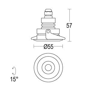 Алюминиевый круглый светодиодный светильник Ghidini Lighting знак ARCH-00029025 - Вид №3