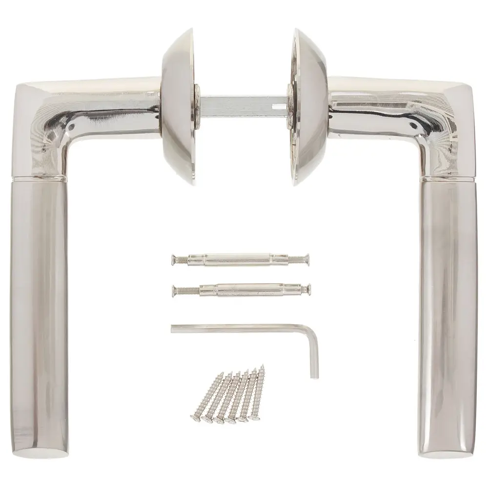 Ручки дверные на розетке EDS-13-10, цвет никель EDSON STLM-2041751 - Вид №2