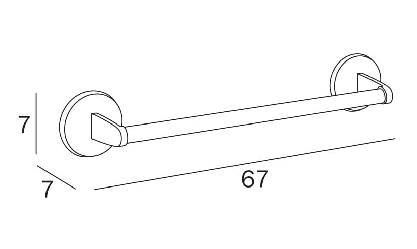 Металлический бар отель полотенце держатель INDA® HOTELLERIE ARCH-00071097 - Вид №2