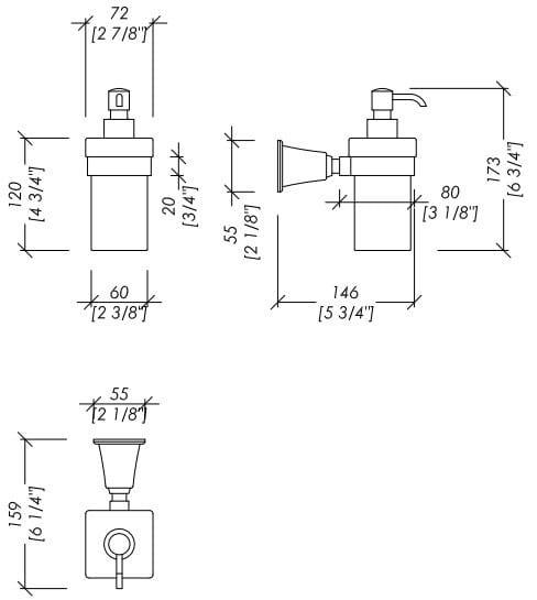 Керамический и латунный дозатор мыла Devon&Devon Time ARCH-00138281 - Вид №2