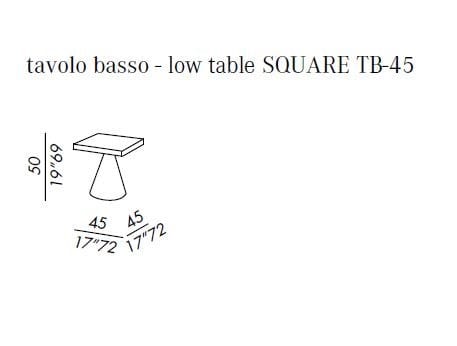 Квадратный садовый столик в Ductal® Meridiani CONE OPEN AIR ARCH-00147733 - Вид №2