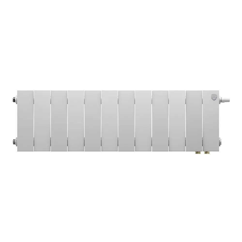 Радиатор секционный Royal Thermo PianoForte VDR80 200/10 12 секций нижнее правое подключение биметалл белый 89409043 STLM-2204682 