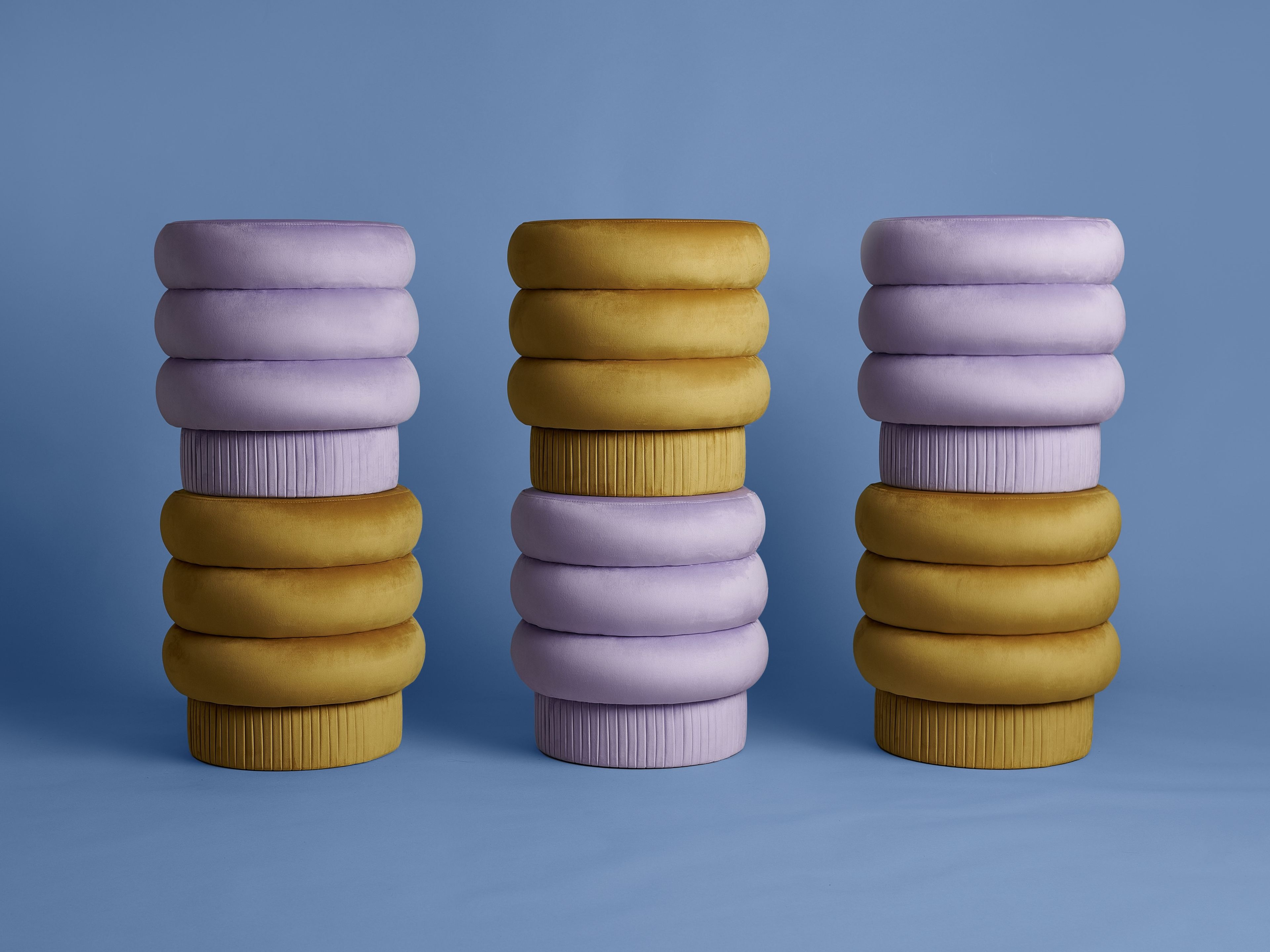 Круглый бархатный пуф Houtique насос ARCH-00093241 - Вид №4