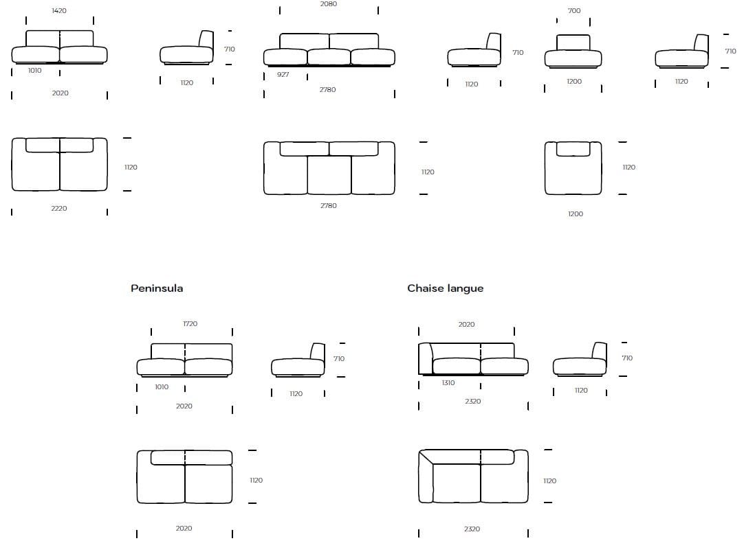 Угловой диван из ткани Nobonobo Марго ARCH-00014176 - Вид №3