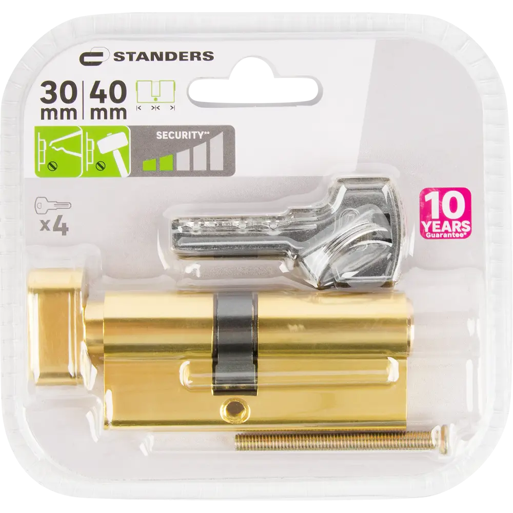 Цилиндр дверной Standers TTAL1-3040NBGD с ключом-вертушкой 82625308 STLM-0032184 - Вид №4