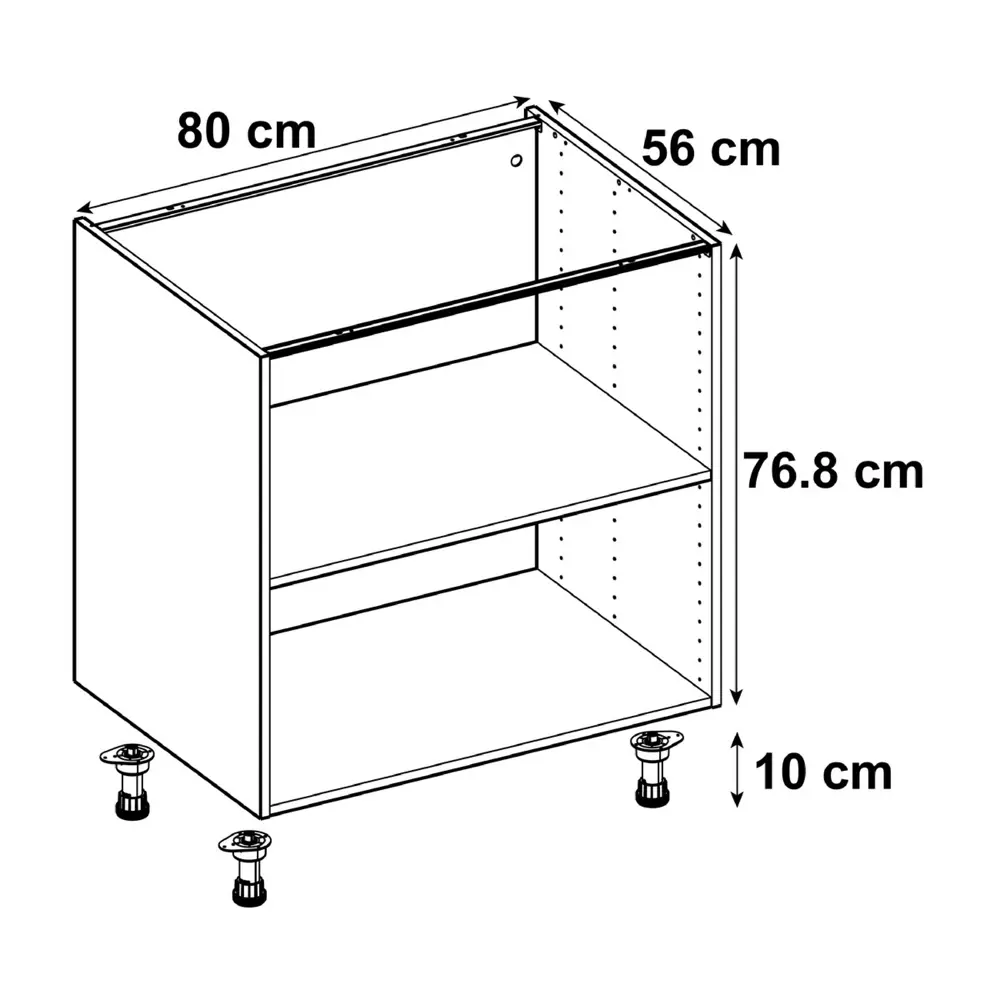 Каркас напольный Delinia ID 80x76.8x56 см, ЛДСП, цвет белый 82000275 STLM-2004424  - Вид №1
