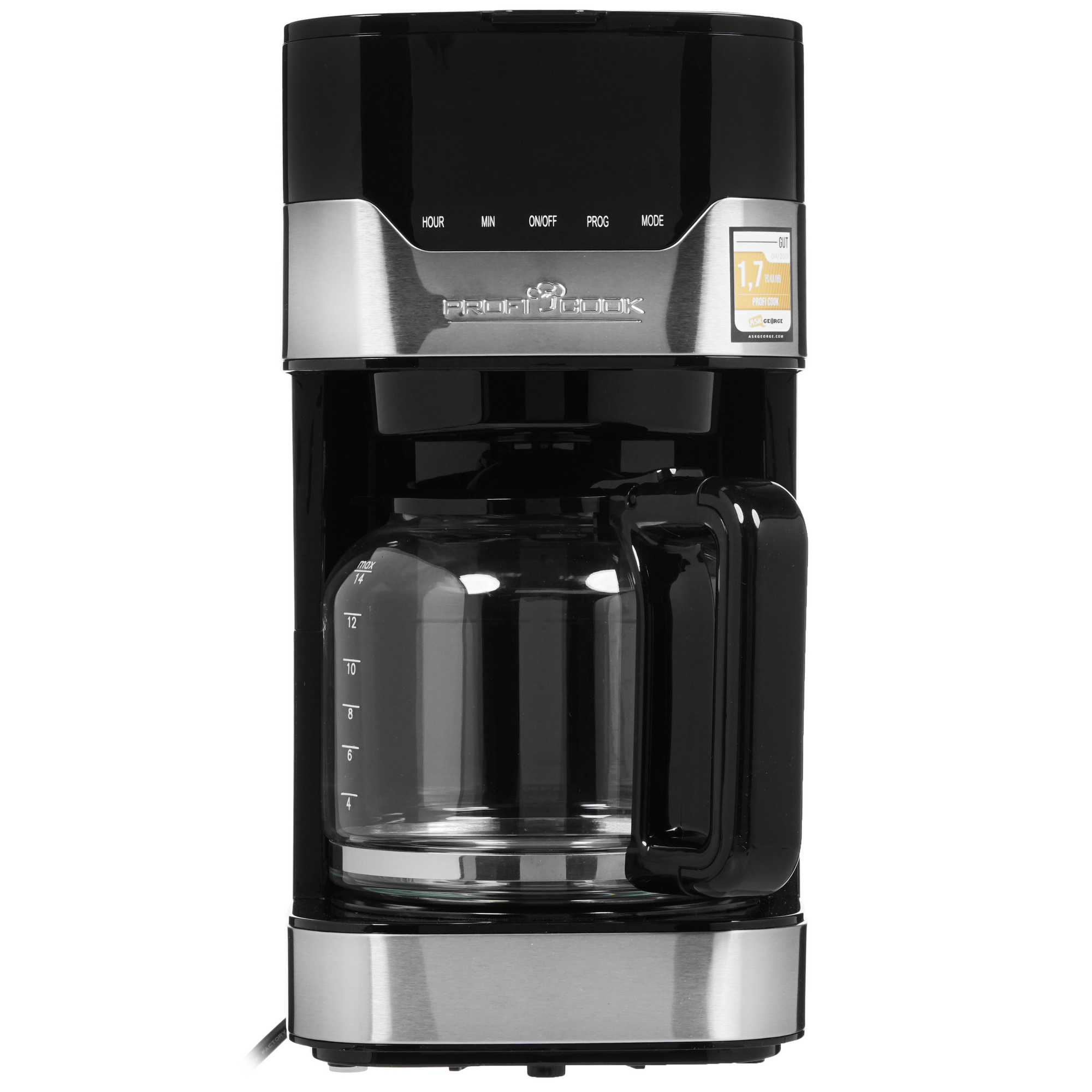 8145177 Кофеварка капельная Profi Cook PC-KA 1169 серебристый ProfiCook STDN-0061894 - Вид №1