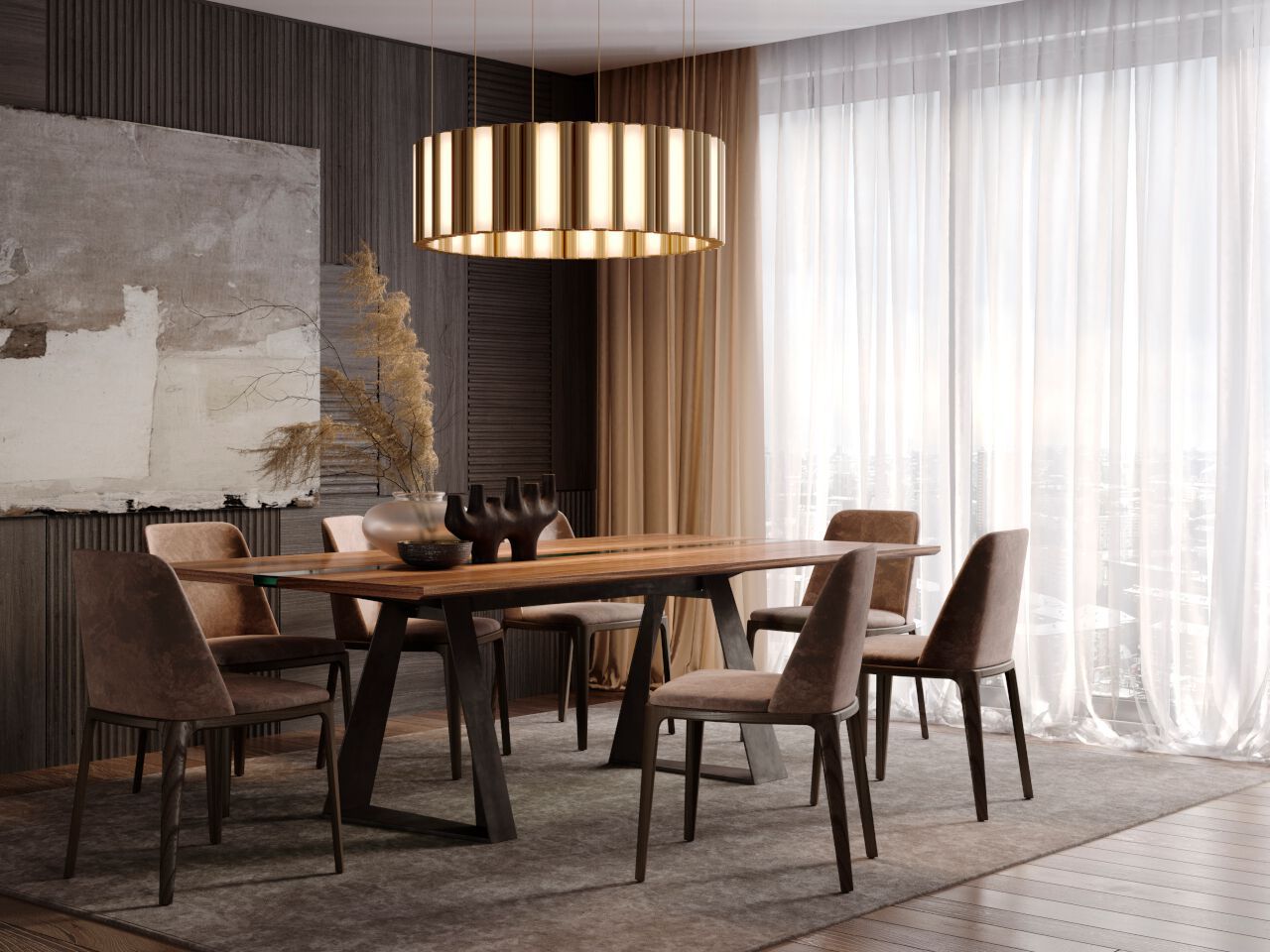 Латунный светодиодный подвесной светильник CVL Luminaires ARCH-00002432 - Вид №1