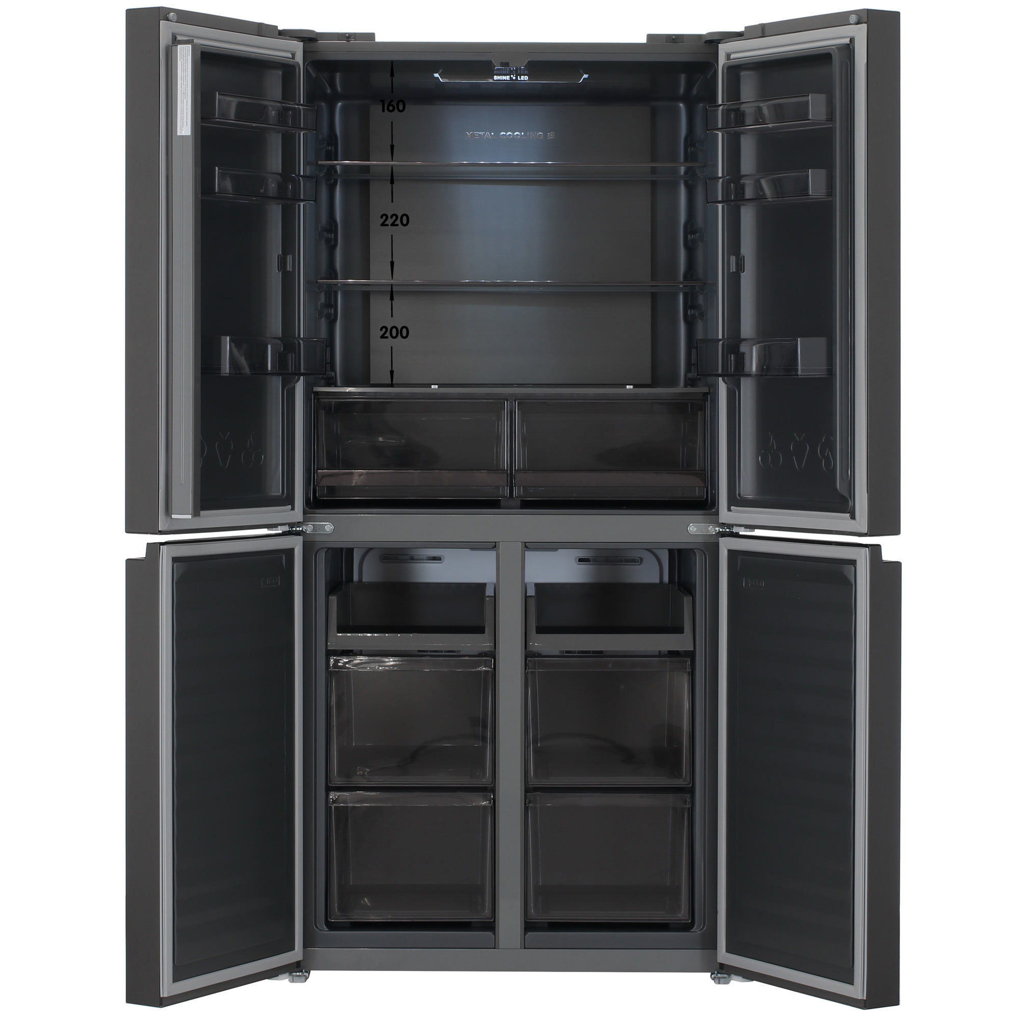 9098448 Холодильник многодверный   DEXP MСr4-51AMG серебристый STDN-0140448 - Вид №1