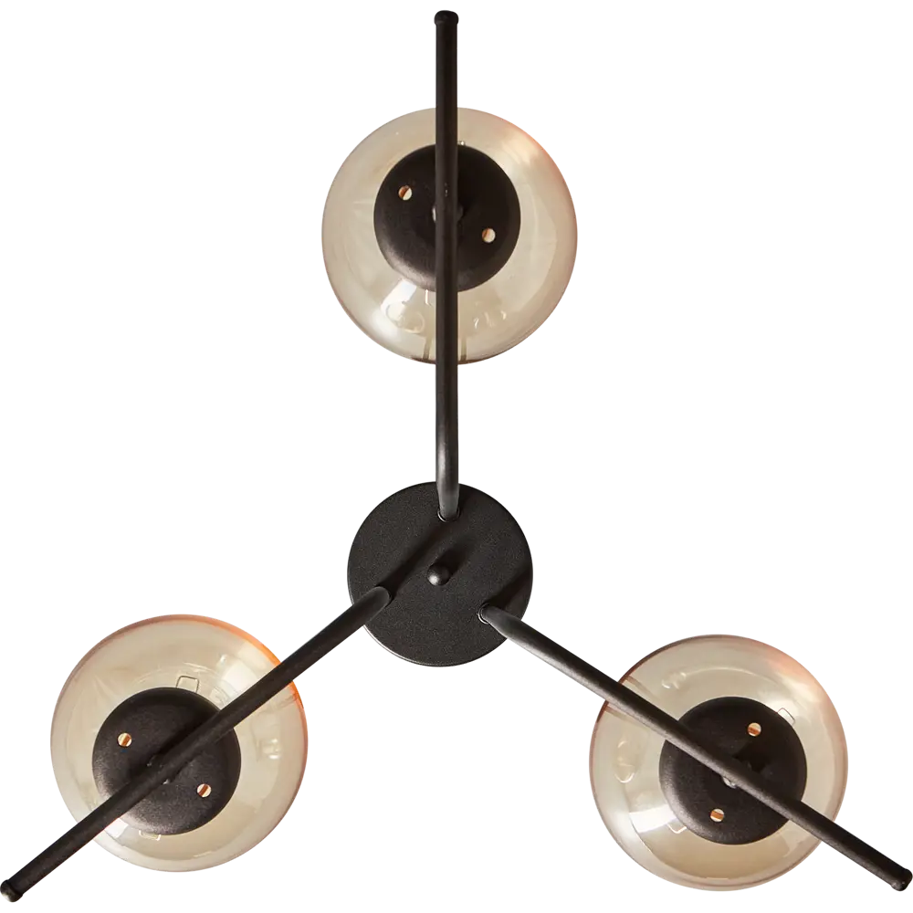 Люстра потолочная Лоу 131 01-3x40-225 3 лампы 15 м² цвет черный ЗАВОД ЭЛЕТЕХ STLM-2179827 - Вид №3