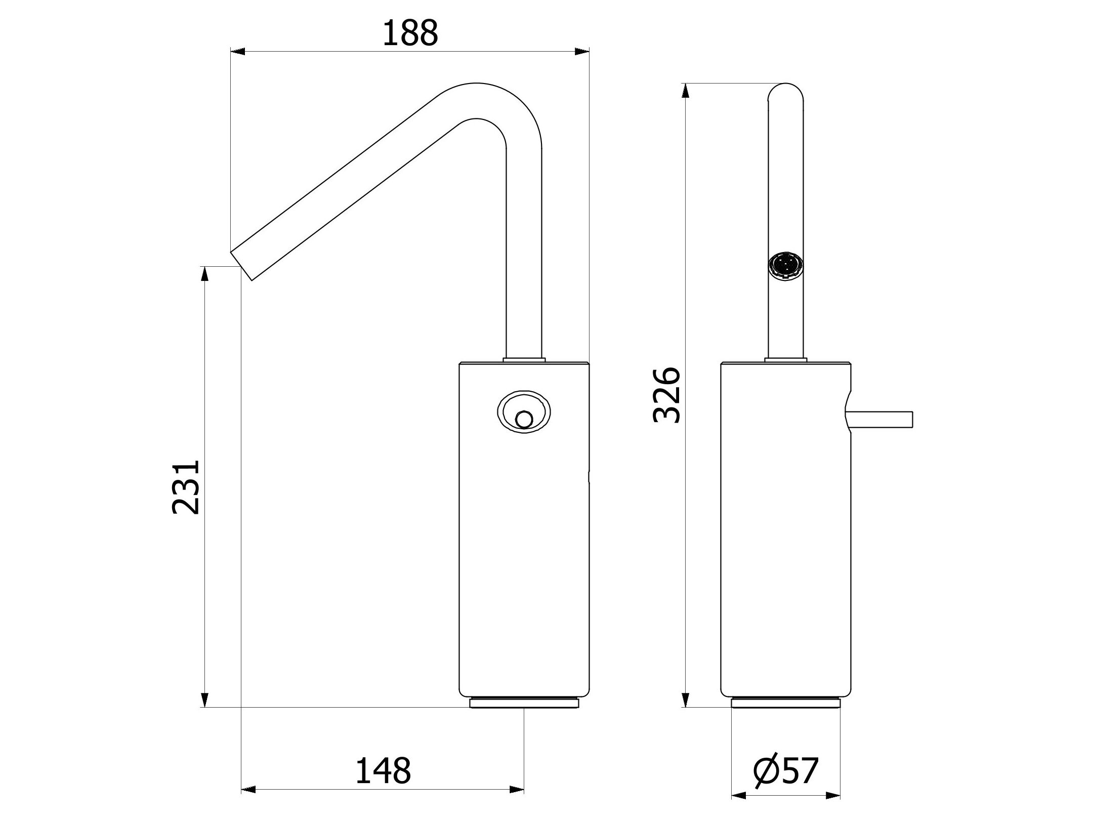Смеситель для раковины с одной ручкой из мрамора IB мрамор + мрамор Elle ARCH-00083599 - Вид №24