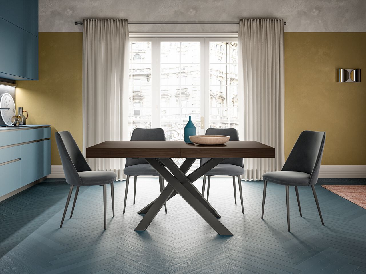 Прямоугольный обеденный стол Santalucia Mobili Homy ARCH-00081822 - Вид №1