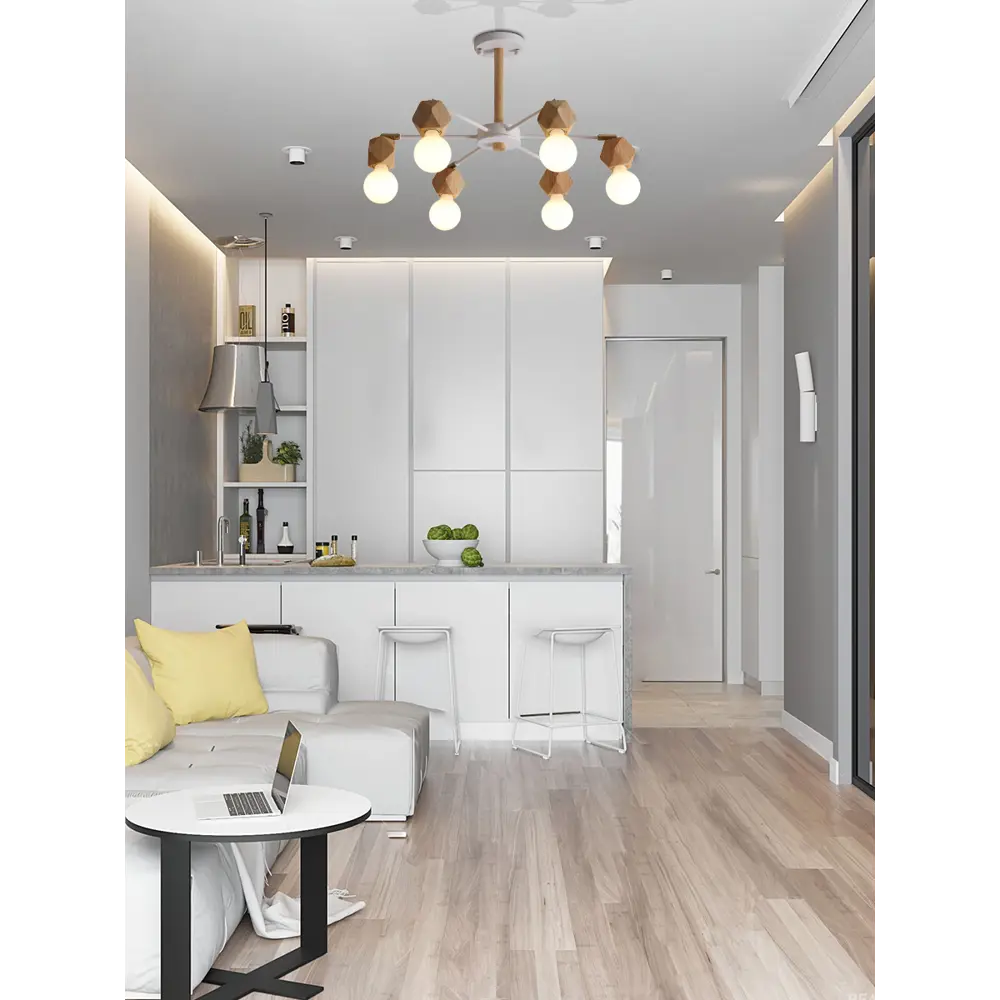 Люстра потолочная Lamplandia Woodland L1469, 6 ламп, 20 м², цвет белый STLM-2095057 - Вид №14