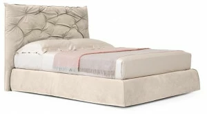 PIANCA Двуспальная кровать с обивкой из ткани с высоким изголовьем