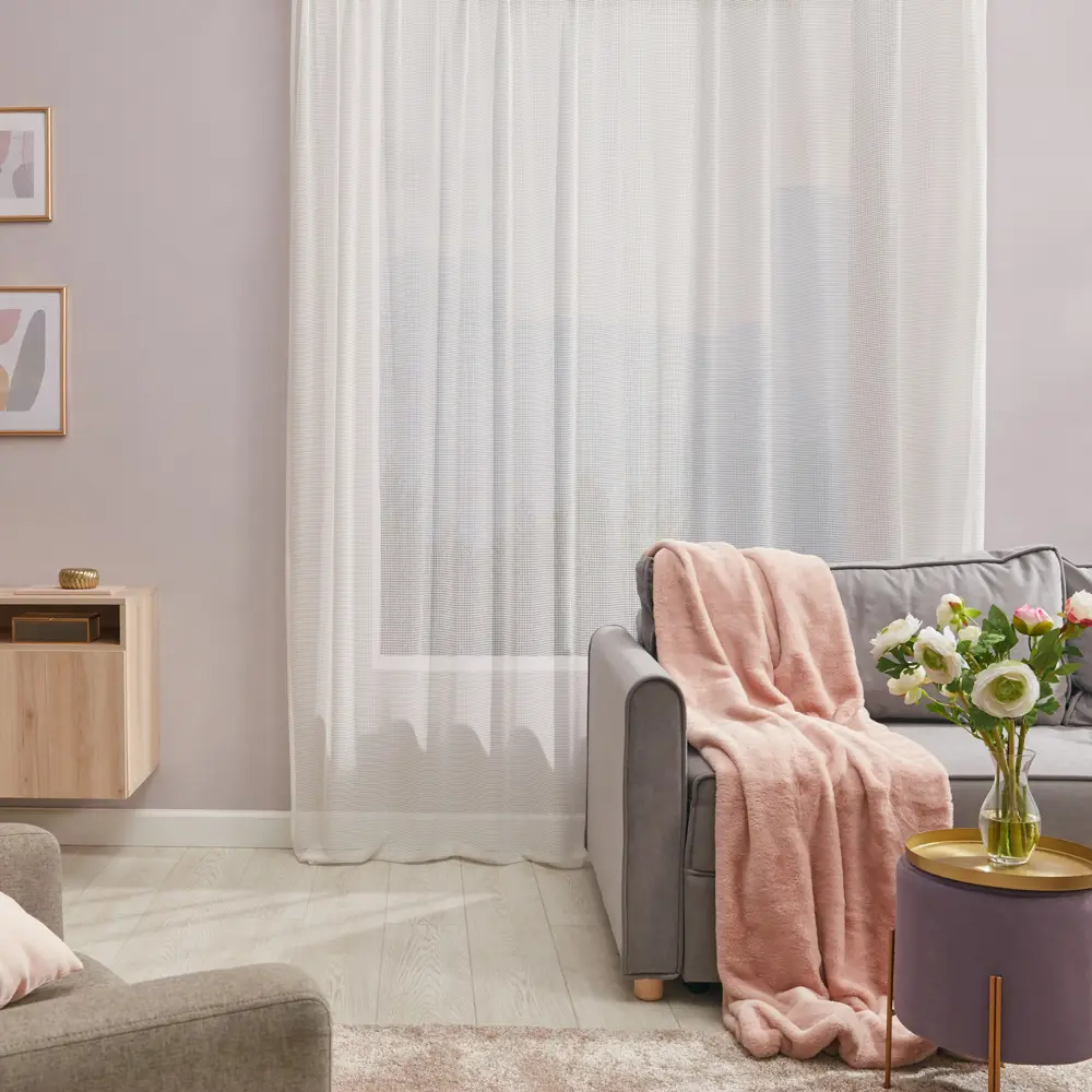 AMORE MIO Тюль «Фентези Макраме» с ажурным переплетением 250×260 см 82731584 STLM-0034856