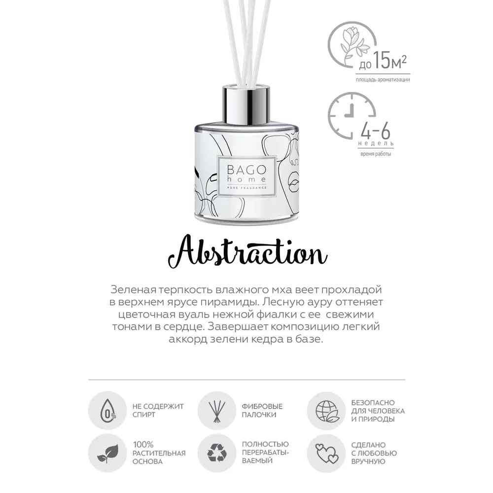 Ароматический диффузор Bago Home Абстракция BAB0142 45 мл STLM-2089279 - Вид №2