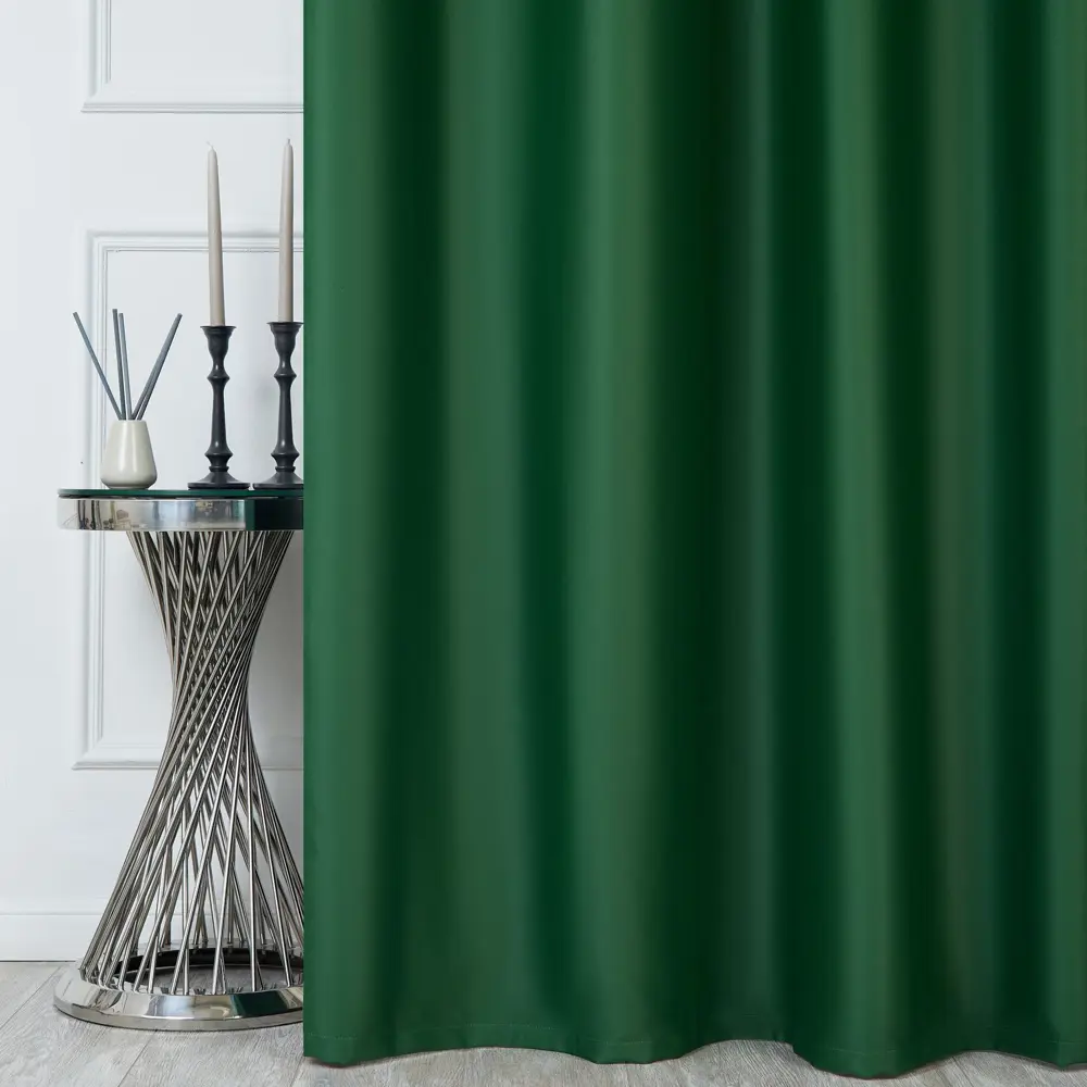 Комплект штор на ленте Кларис 140x280 см цвет зеленый 89355469 STLM-2175350 SANPA HOME  - Вид №1