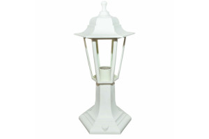 16154357 Напольный светильник-фонарь белый 6-гранный прозрачное стекло 11-97БЕЛ Apeyron Оскар