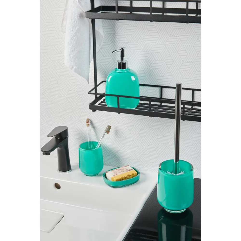 Мыльница Vidage Brilliante полирезин цвет зелёный бирюзовый STLM-2099557 - Вид №2