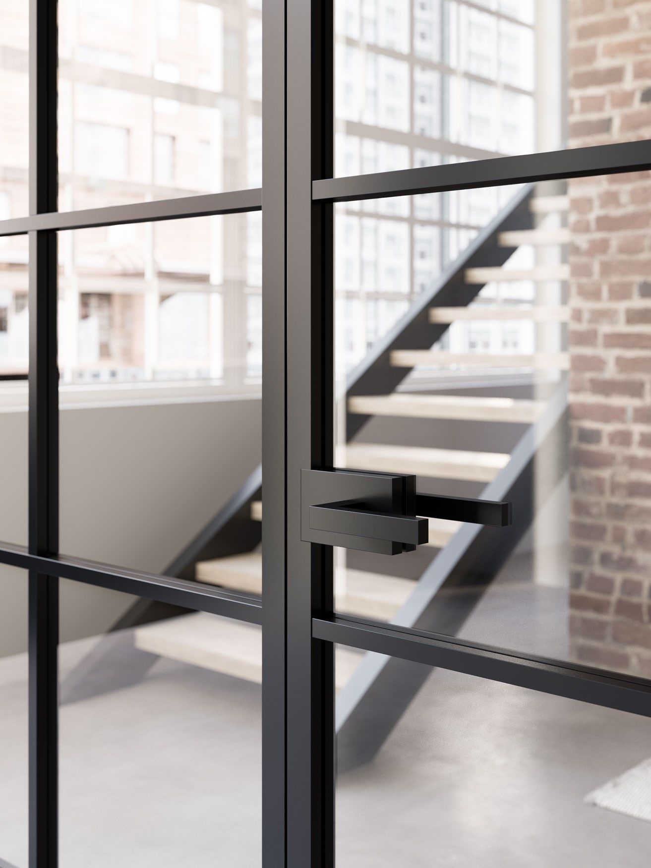 Стеклянная распашная дверь ADL мастерская ARCH-00092977 - Вид №4