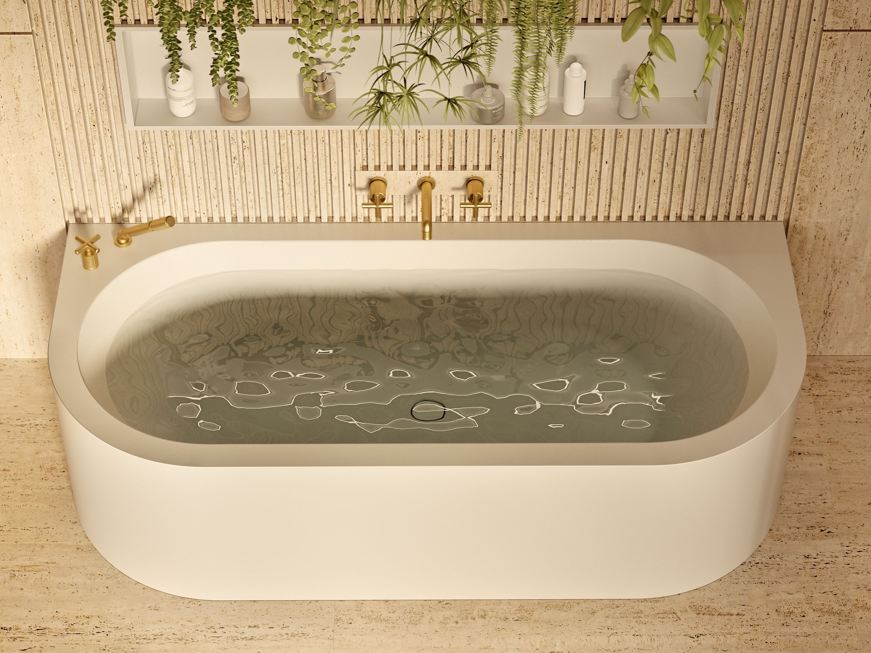 Ванна Corian® MOMA Design SAPPHIRE WALL ARCH-00028928