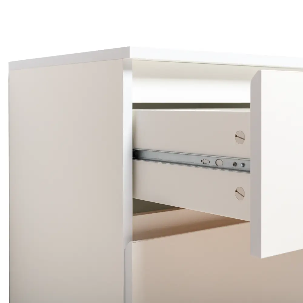 Тумба прикроватная 2 ящика 49x53.8x38.2 см ЛДСП цвет белый шагрень Santreyd STLM-2082622 - Вид №9