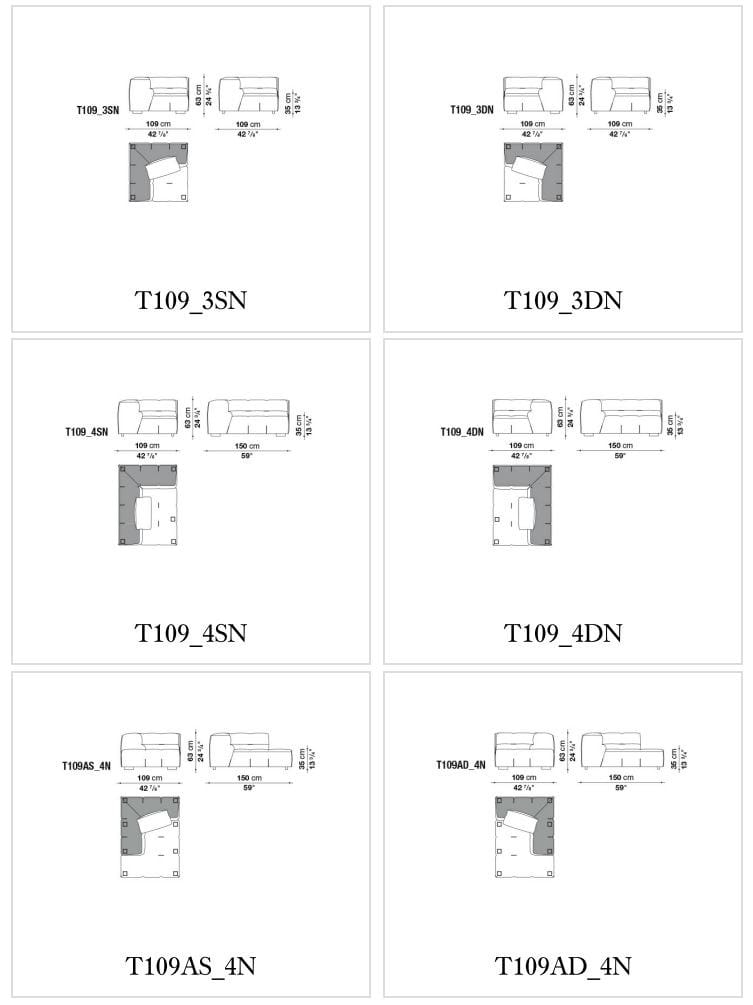 Секционный диван из ткани B&B Italia Tufty-Too ARCH-00095690 - Вид №11