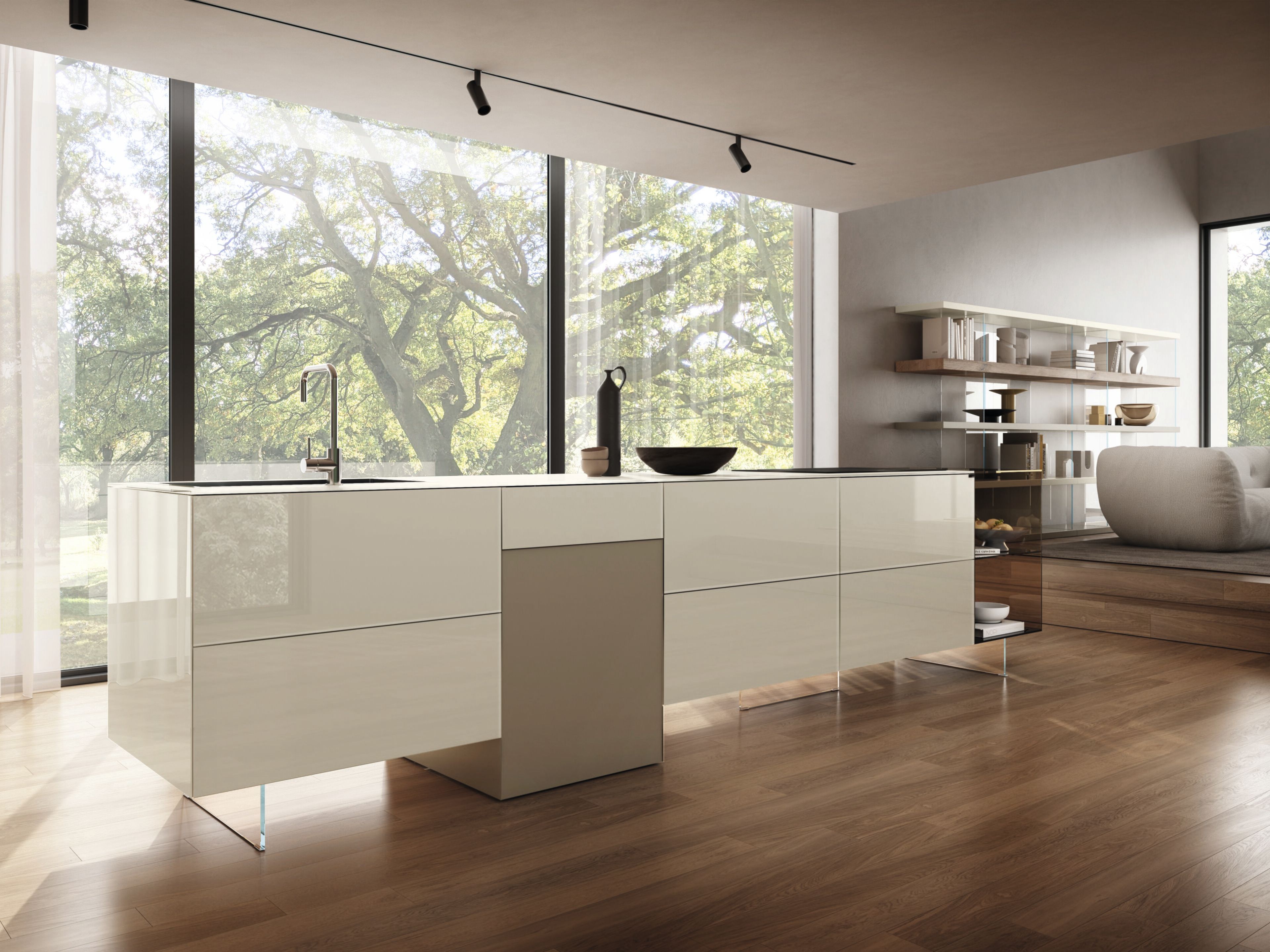 Встроенная кухня с островом Lago 36e8 ARCH-00020721 - Вид №1