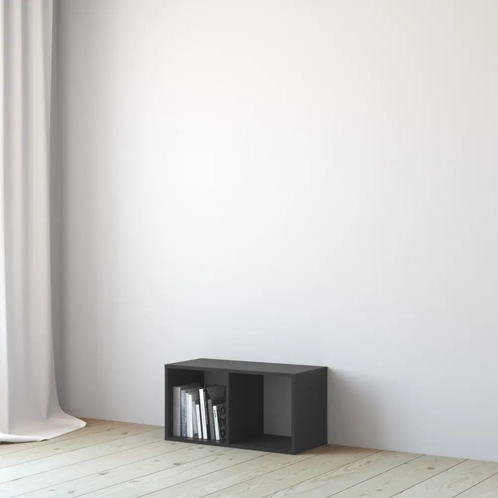 Стеллаж SPACEO KUB 2К, 36х70х31,7 см, цвет графит STLM-2011944 - Вид №3