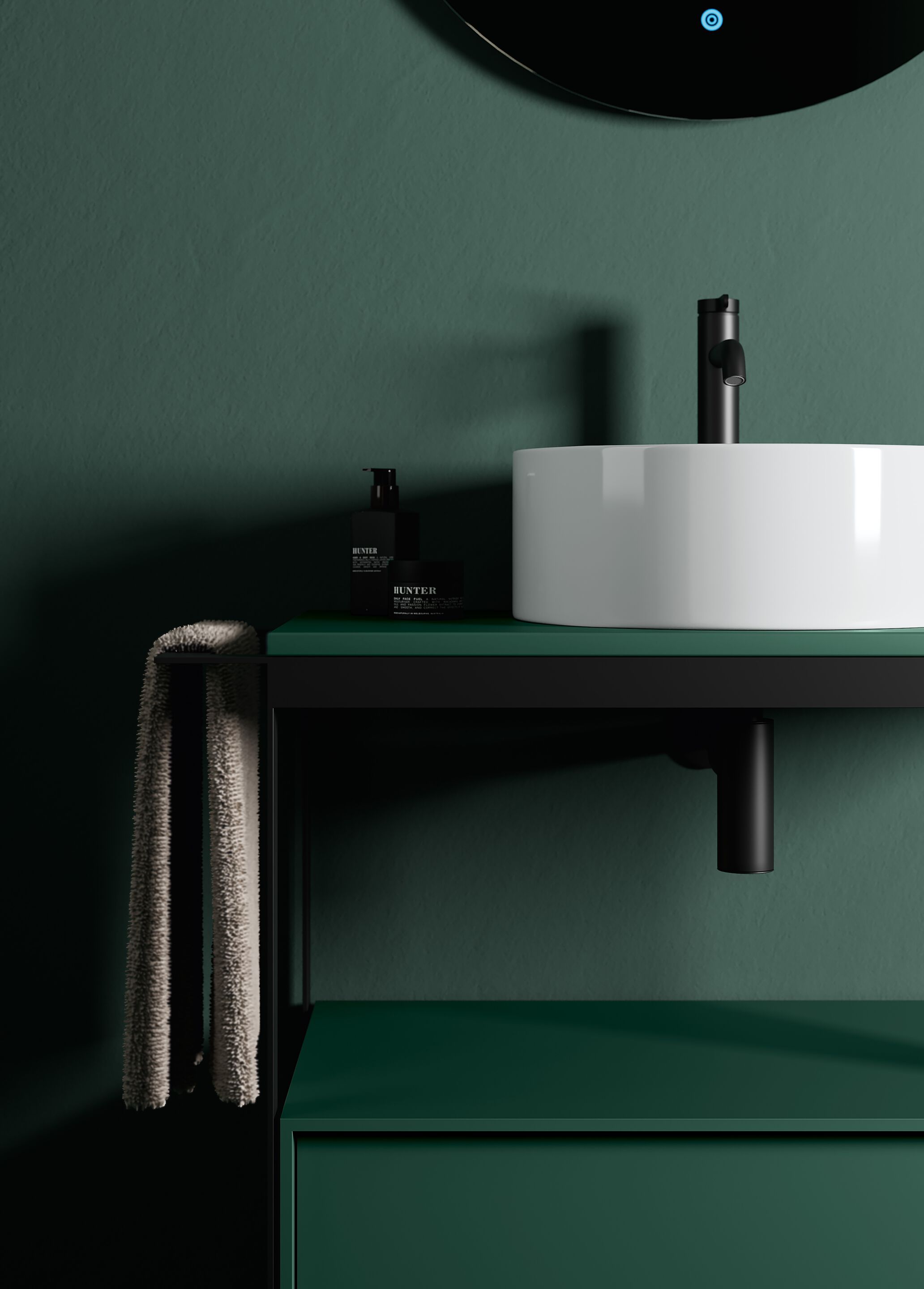 Металлический умывальник с держателем для полотенец Scarabeo Ceramiche ARCH-00025641 - Вид №9