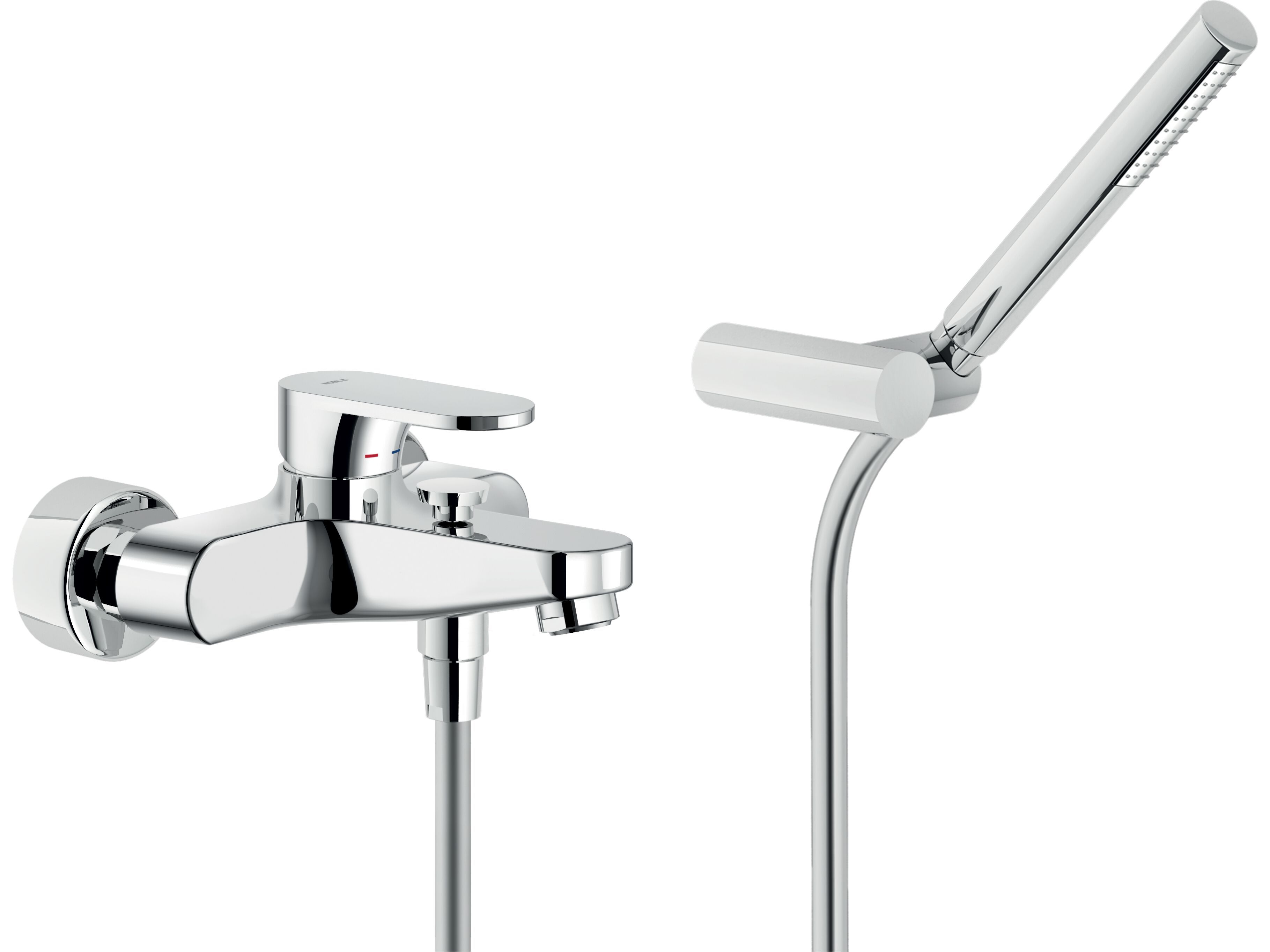 Однорычажный настенный смеситель для ванны с ручным душем Nobili Yoyo ARCH-00045288