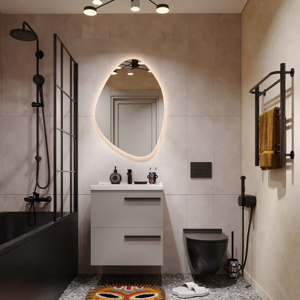 82800109 Унитаз подвесной Culto Andi безободковый с сиденьем микролифт цвет чёрный STLM-0036111 - Вид №10