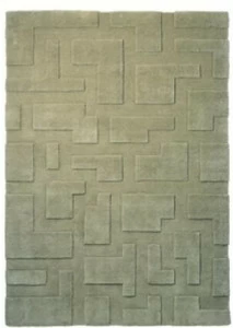 ASPLUND Прямоугольный шерстяной коврик ручной работы с геометрическими мотивами