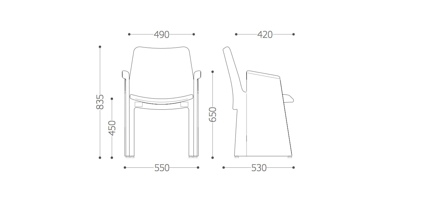 Стул конференции с опрокидыванием VAGHI ARCH-00034485 - Вид №6