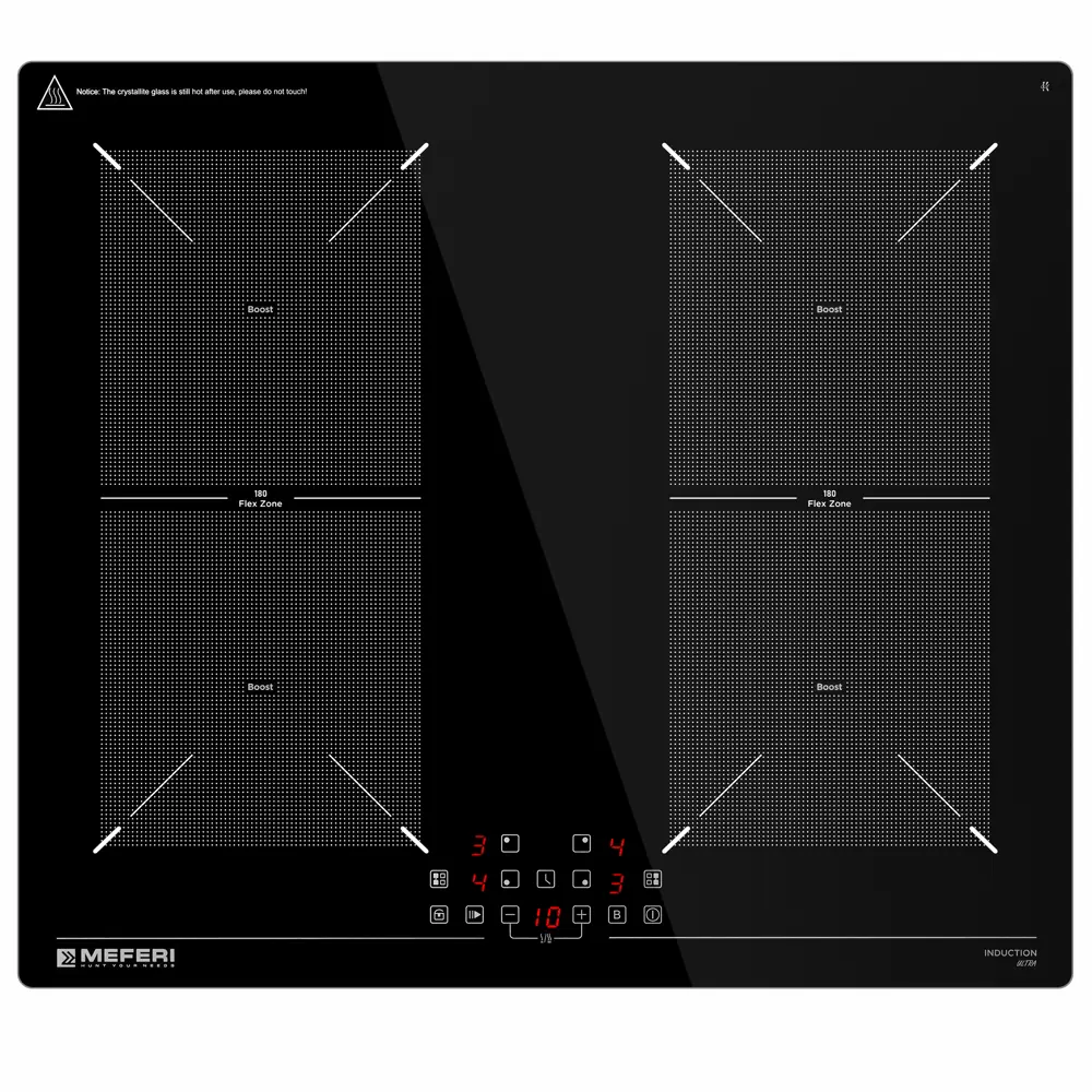 91540355 Индукционная варочная панель Meferi MIH604BK ULTRA 59 см 4 конфорки цвет черный STLM-0880210