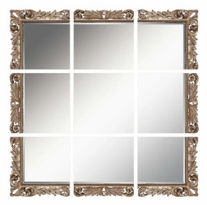 Зеркало серебряное квадратное угловое Gold (угловой элемент) PUSHA ДИЗАЙНЕРСКИЕ 062534 Серебро