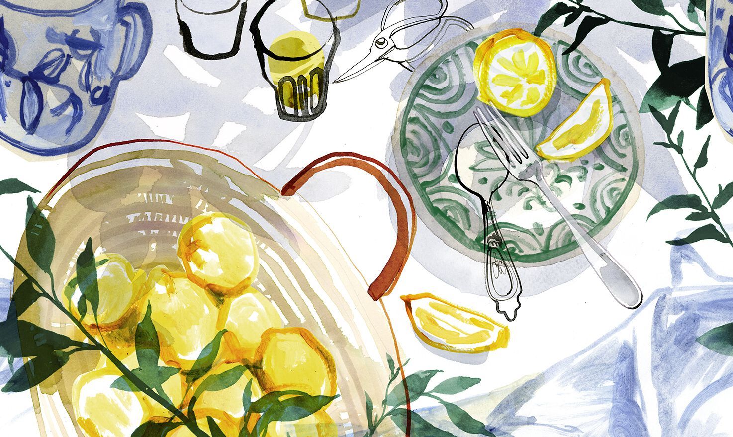 Обои с рисунком Jannelli&Volpi LEMON BASKET ARCH-00093340 - Вид №2