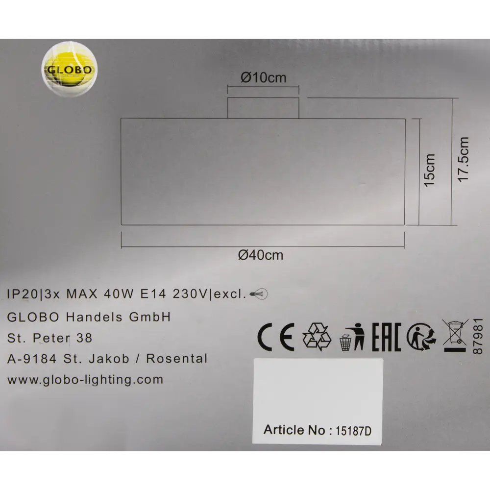 Люстра Globo 3xE14x40 Вт, цвет золотистый STLM-2076110 - Вид №6