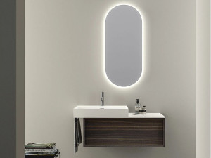 Шкаф для раковины из дуба с зеркалом