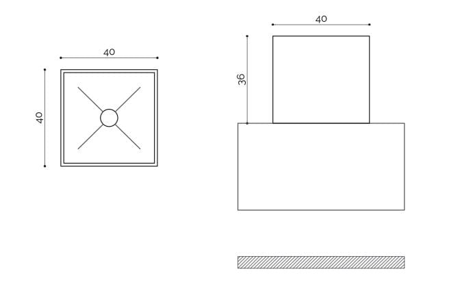 Квадратная столешница из Corian® Acquapazza Corian ® elements ARCH-00099412 - Вид №4